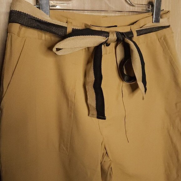 Who What Wear New Khaki Wide Leg Pants With Belt 2 - Picture 5 of 9